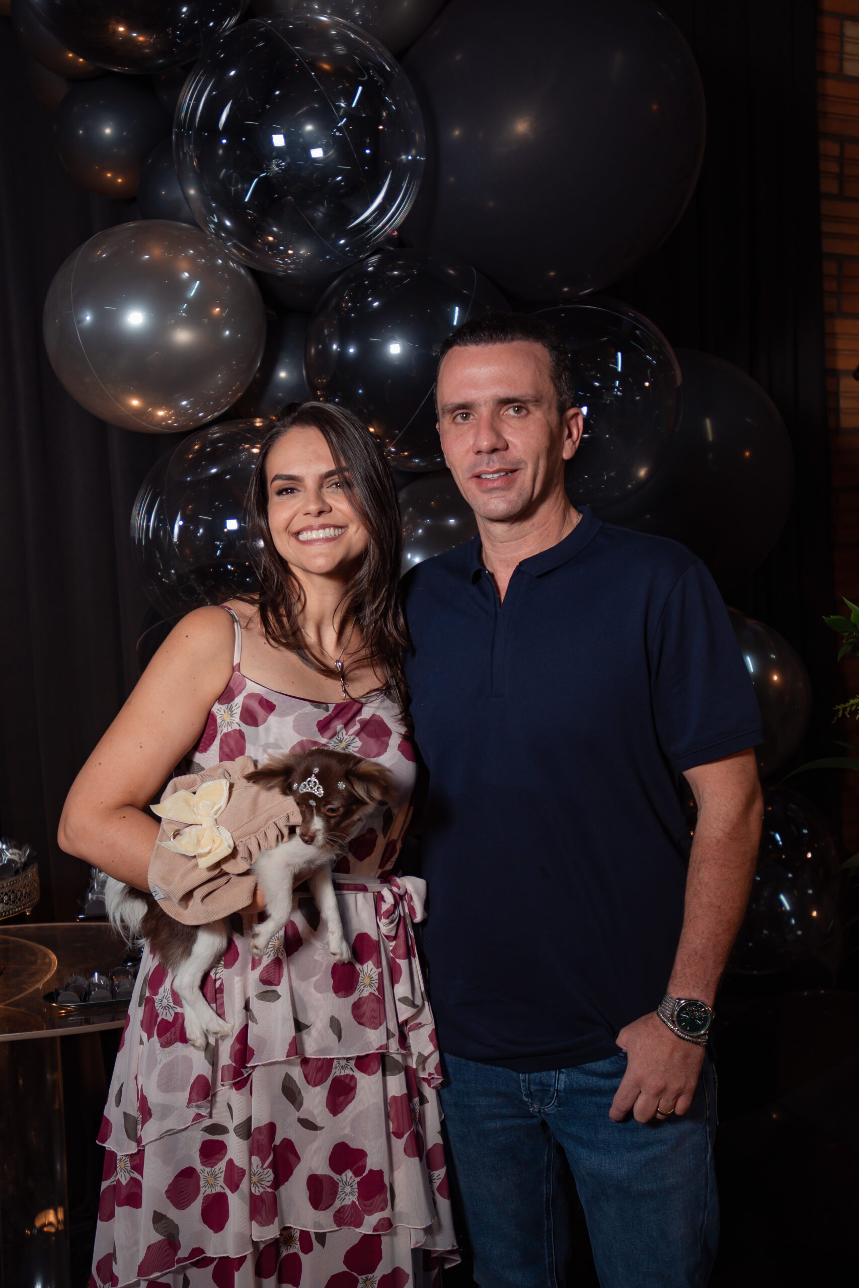 Douglas Fonseca de Oliveira e Fernanda Oliveira na festa de aniversário